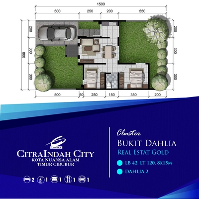 DP 0% Siap Huni Dahlia 2A Garden, 42/120+94, hoek DB.19/19